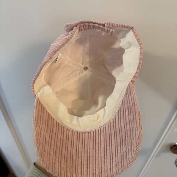 NWT Isabel Marant Tyron Corduroy Baseball Cap Embroidered Logo Pink - Picture 6 of 7